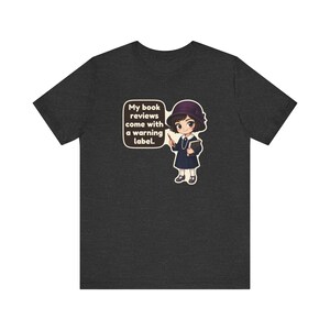 Dorothy Parker Shirt, Book Lover Gift, My Book Reviews Come With a Warning Label, Funny Tee for Writers and Librarians Bild 9