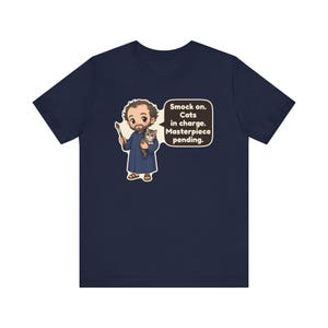 Gustav Klimt Shirt, Cat Lover Gift, Smock On Cats in Charge Masterpiece Pending, Art Teacher Tee, Painter Gift image 10