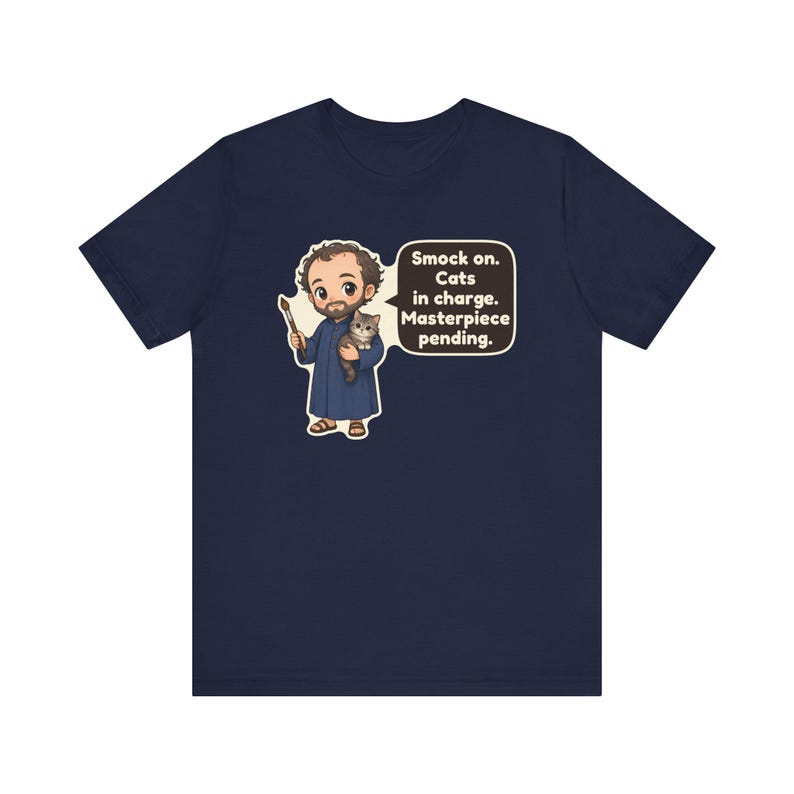 Gustav Klimt Shirt, Cat Lover Gift, Smock On Cats in Charge Masterpiece Pending, Art Teacher Tee, Painter Gift image 10