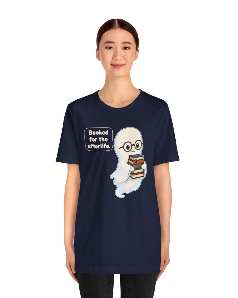 Library Ghost Shirt, Librarian Gift, Cute Bookish Tee for School Librarians, Book Clubs, Bookworms and Halloween Readers image 13