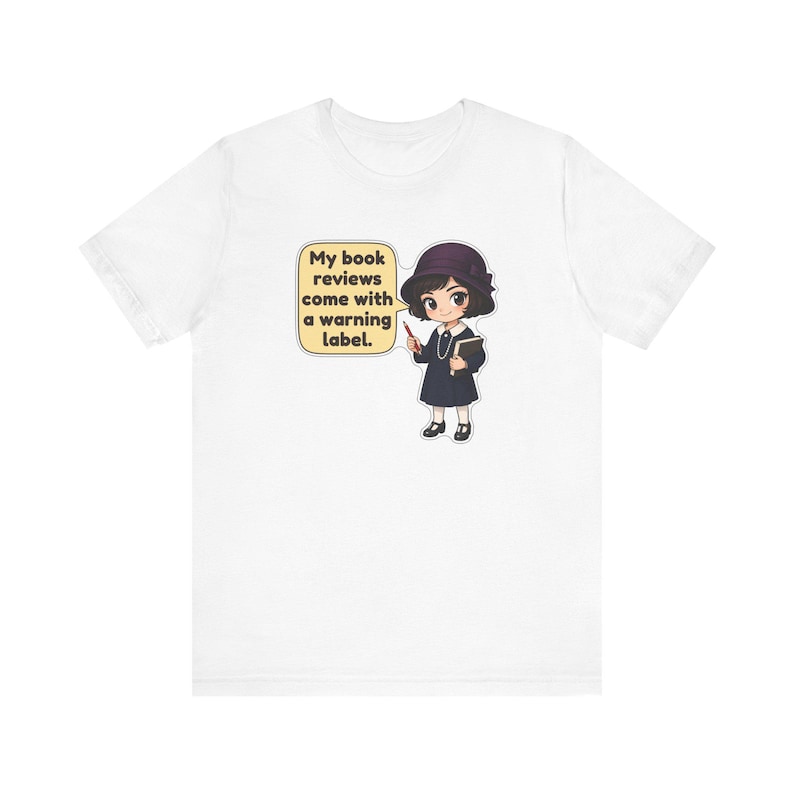 Dorothy Parker Shirt, Book Lover Gift, My Book Reviews Come With a Warning Label, Funny Tee for Writers and Librarians Bild 12