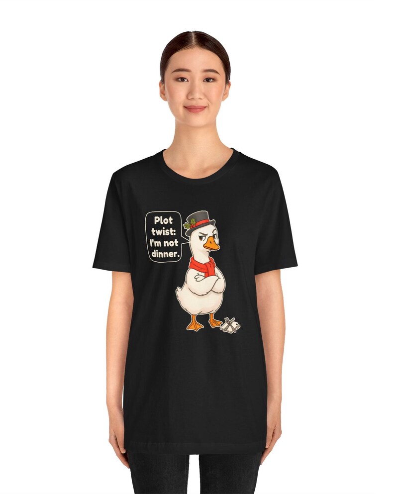 Christmas Goose Shirt, Funny Christmas Carol Tee, English Teacher Gift, Book Lover Gift, Cute Goose Lover Holiday Shirt, Chibi Watercolor bild 2