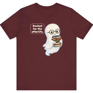Library Ghost Shirt, Librarian Gift, Cute Bookish Tee for School Librarians, Book Clubs, Bookworms and Halloween Readers image 8