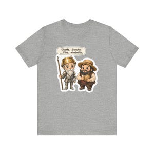 Don Quixote and Sancho Panza Shirt, Spanish Teacher Gift, Fine Windmills, Tee for Book Lovers, Librarians, Dreamers and True Friends image 5