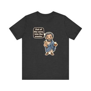 T-shirt Platon, cadeau pour étudiant en philosophie, « De la caverne aux en-cas », t-shirt pour les amoureux des en-cas, étudiants en lettres classiques et penseurs profonds image 9
