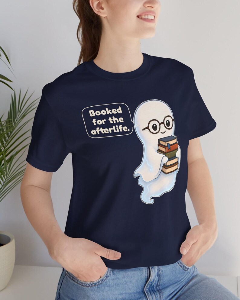 Library Ghost Shirt, Librarian Gift, Cute Bookish Tee for School Librarians, Book Clubs, Bookworms and Halloween Readers image 14