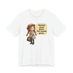 Red-Braided Orphan Girl Shirt, Funny Hair Dye Joke Tee, 1908 Classic Novel Gift for Book Lovers, Redheads and English Teachers