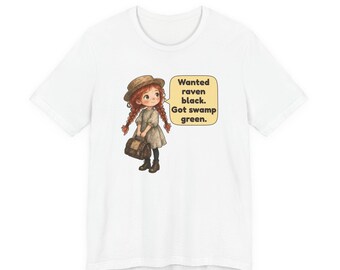 Red-Braided Orphan Girl Shirt, Funny Hair Dye Joke Tee, 1908 Classic Novel Gift for Book Lovers, Redheads and English Teachers