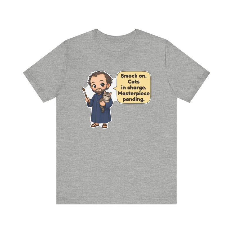 Gustav Klimt Shirt, Cat Lover Gift, Smock On Cats in Charge Masterpiece Pending, Art Teacher Tee, Painter Gift image 8