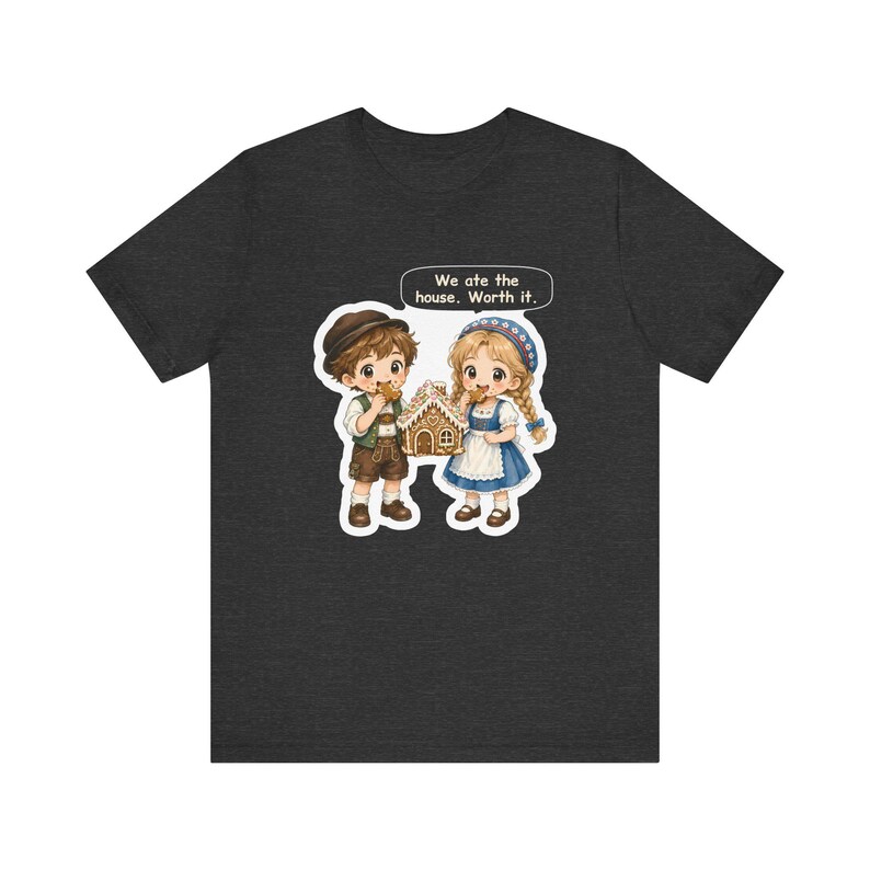 Hansel and Gretel Shirt, Sibling Gift, We Ate the House, Funny Gingerbread House Tee for Brothers, Sisters and Grimm Fairy Tale Fans image 6