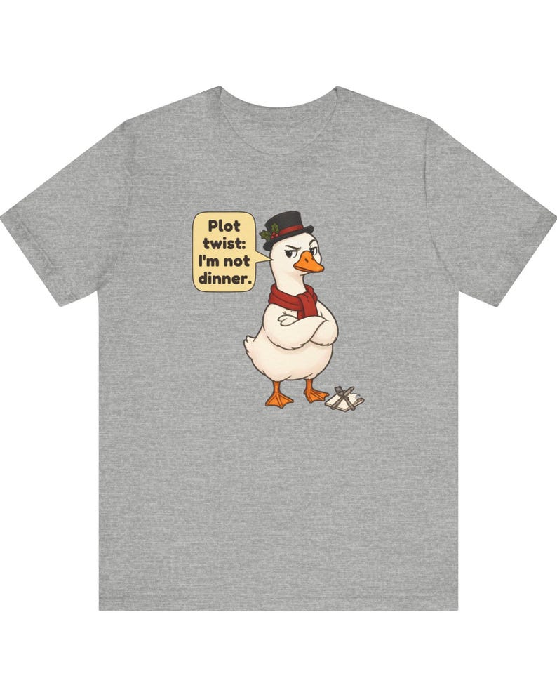 Christmas Goose Shirt, Funny Christmas Carol Tee, English Teacher Gift, Book Lover Gift, Cute Goose Lover Holiday Shirt, Chibi Watercolor bild 9