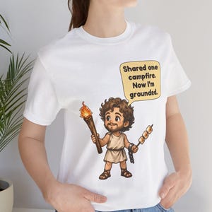 Prometheus Shirt, Funny Greek Mythology Tee, Fire Bringer Gift for Campers, Classics Teachers and Mythology Fans image 16