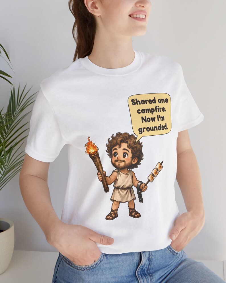 Prometheus Shirt, Funny Greek Mythology Tee, Fire Bringer Gift for Campers, Classics Teachers and Mythology Fans image 16