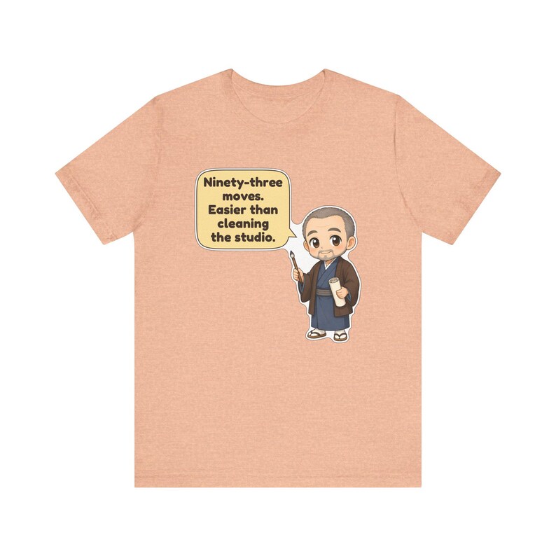 Katsushika Hokusai Shirt, Art Teacher Gift, Ninety-Three Moves Easier Than Cleaning the Studio, Funny Watercolor Tee for Artists bild 7