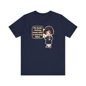 Dorothy Parker Shirt, Book Lover Gift, My Book Reviews Come With a Warning Label, Funny Tee for Writers and Librarians Bild 10
