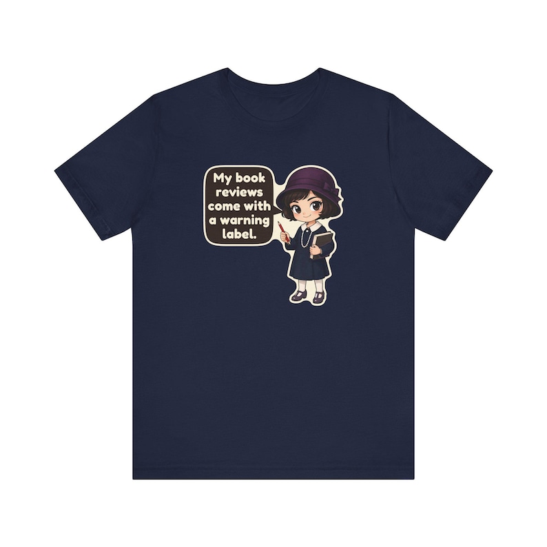 Dorothy Parker Shirt, Book Lover Gift, My Book Reviews Come With a Warning Label, Funny Tee for Writers and Librarians Bild 10