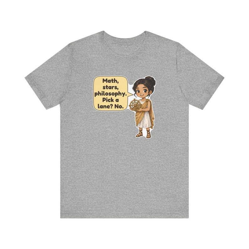 Hypatia Shirt, Women in STEM Gift, Math Stars Philosophy Pick a Lane No, Math Teacher Tee for Astronomy Fans and Librarians image 8