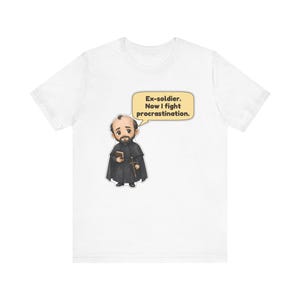 Saint Ignatius of Loyola Shirt, Veteran Gift, Ex-Soldier Now I Fight Procrastination, Catholic Tee for Students and Retreats image 12