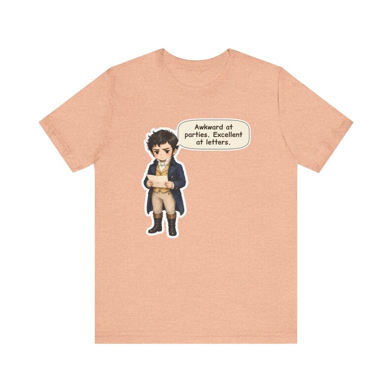 Mr. Darcy Shirt, Introvert Gift, Awkward at Parties Excellent at Letters, Funny Tee for Book Clubs, English Teachers and Romance Readers image 4