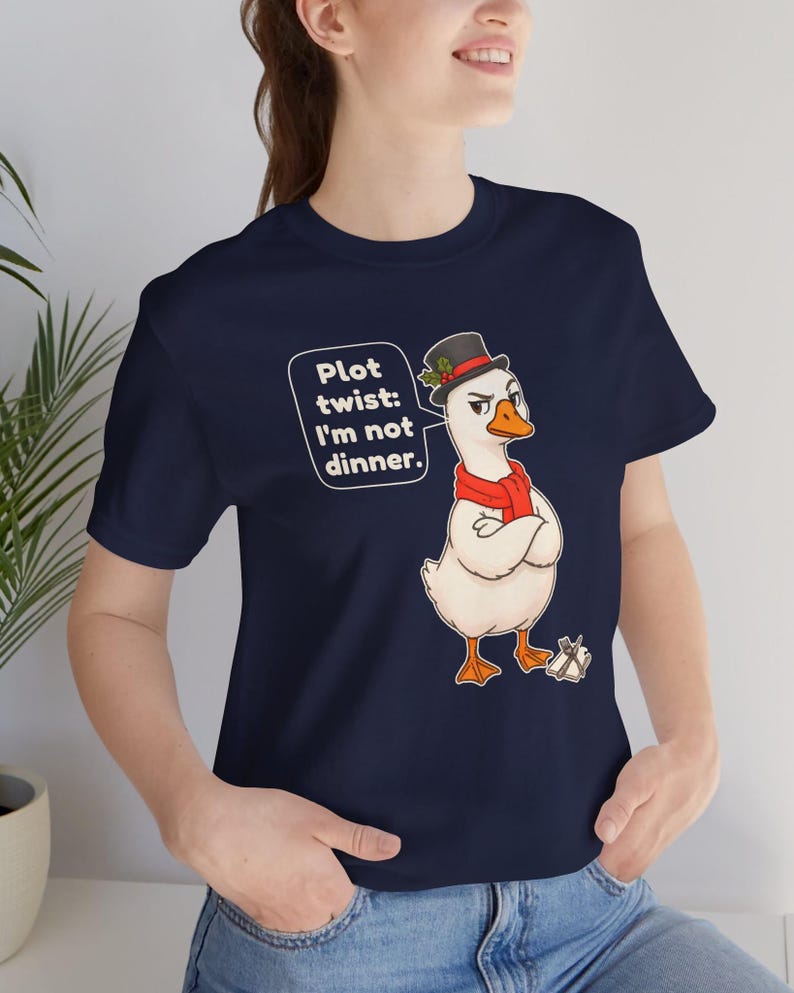 Christmas Goose Shirt, Funny Christmas Carol Tee, English Teacher Gift, Book Lover Gift, Cute Goose Lover Holiday Shirt, Chibi Watercolor bild 14