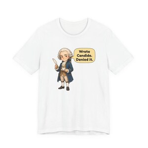 Voltaire Shirt, Funny Philosophy Teacher Gift, French Enlightenment Tee, Book Lover Gift, French Teacher Gift, Chibi Watercolor