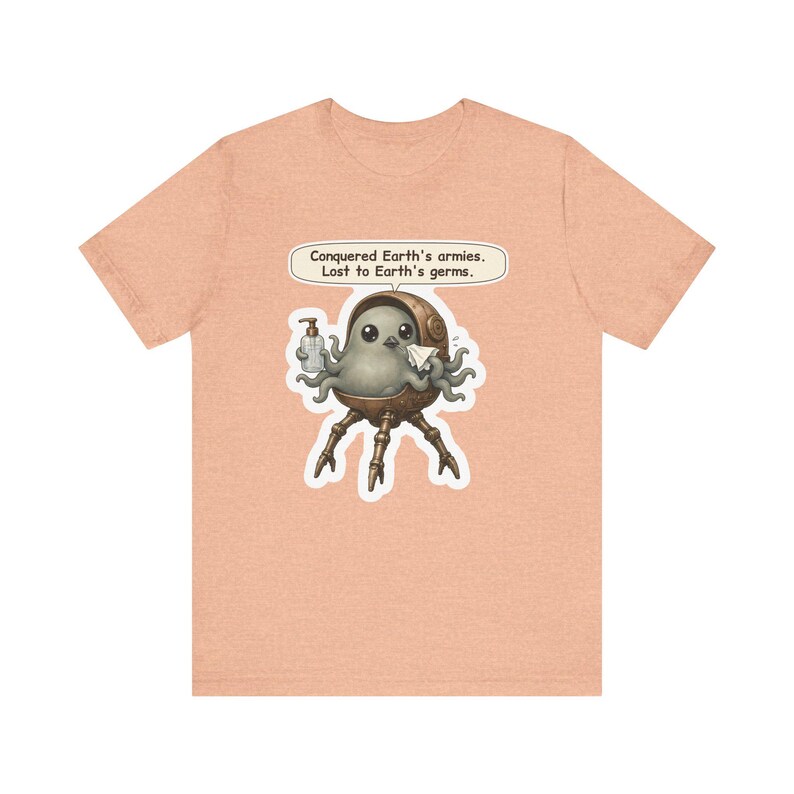 Martian Invader Shirt, Biology Teacher Gift, Conquered Earth's Armies Lost to Earth's Germs, Funny Tee for Nurses, Lab Techs and Sci Fi Fans image 4