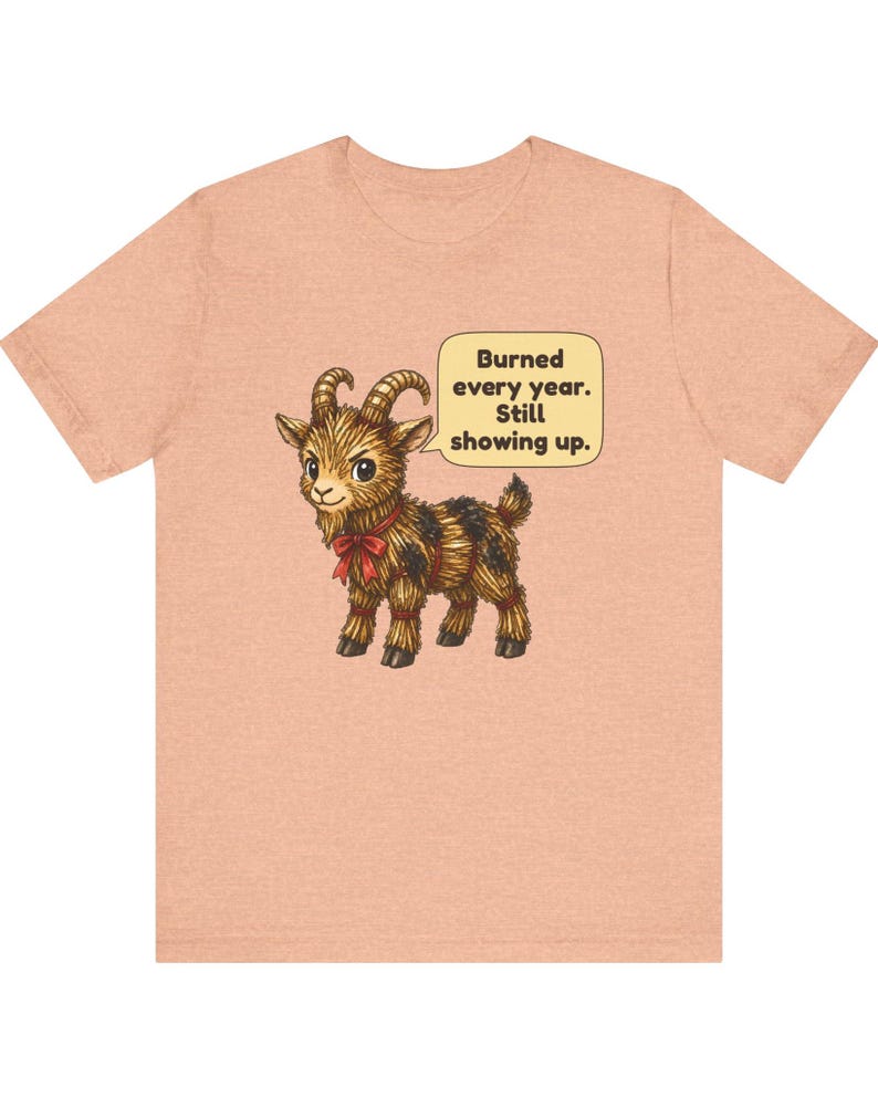 Yule Goat Shirt, Funny Scandinavian Christmas Tee, Swedish Heritage Gift, Folklore Lover Gift, Straw Goat Holiday Shirt, Chibi Watercolor bild 10