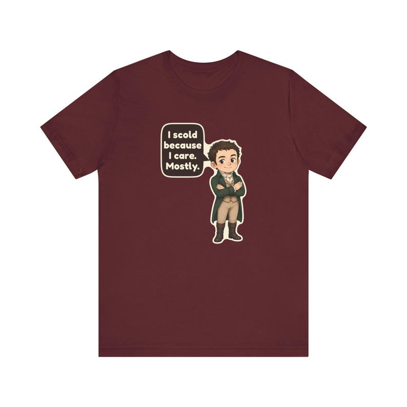 Mr Knightley Shirt, Book Club Gift, I Scold Because I Care Mostly, Funny Classic Romance Tee for English Teachers and Librarians image 11