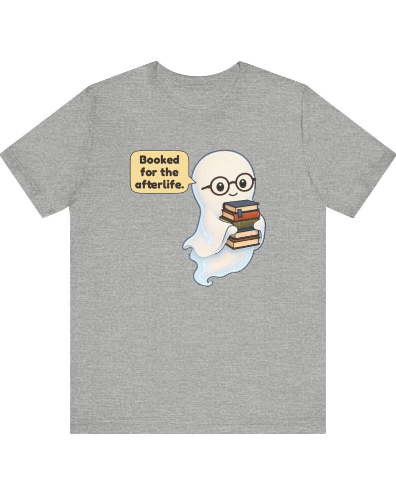 Library Ghost Shirt, Librarian Gift, Cute Bookish Tee for School Librarians, Book Clubs, Bookworms and Halloween Readers image 9