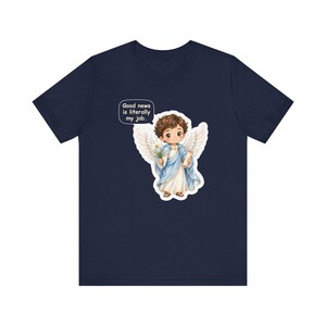 Saint Gabriel the Archangel Shirt, Postal Worker Gift, Good News Is Literally My Job, Tee for Mail Carriers, Advent and Confirmation Bild 7