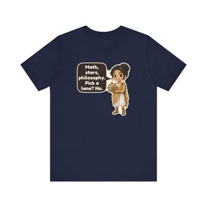 Hypatia Shirt, Women in STEM Gift, Math Stars Philosophy Pick a Lane No, Math Teacher Tee for Astronomy Fans and Librarians image 10