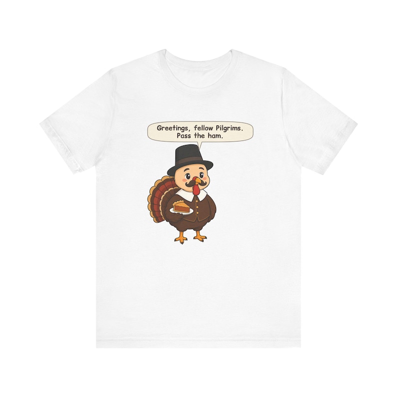 Turkey in Disguise Shirt, Thanksgiving Host Gift, Pass the Ham, Funny Turkey Day Tee for Family Dinner, Friendsgiving and Teachers zdjęcie 1