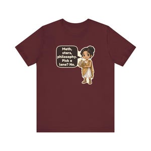 Hypatia Shirt, Women in STEM Gift, Math Stars Philosophy Pick a Lane No, Math Teacher Tee for Astronomy Fans and Librarians image 11