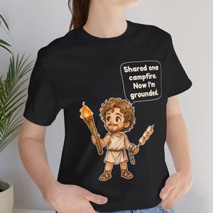 Prometheus Shirt, Funny Greek Mythology Tee, Fire Bringer Gift for Campers, Classics Teachers and Mythology Fans image 3