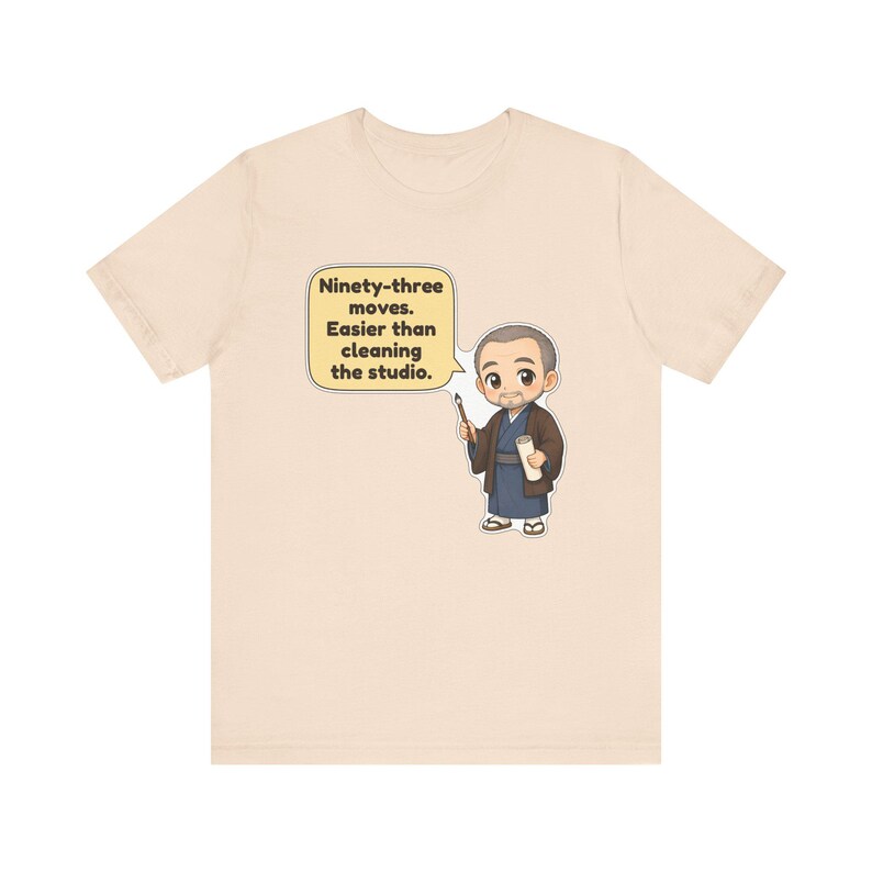Katsushika Hokusai Shirt, Art Teacher Gift, Ninety-Three Moves Easier Than Cleaning the Studio, Funny Watercolor Tee for Artists bild 6