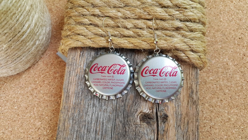 COCA COLA LOGO EARRINGS - RED/GOLD main image 1
