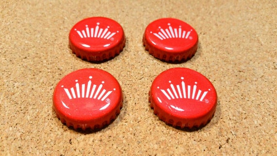 Budweiser Beer Magnets Beer Cap Crown Magnet Beer Magnet Etsy