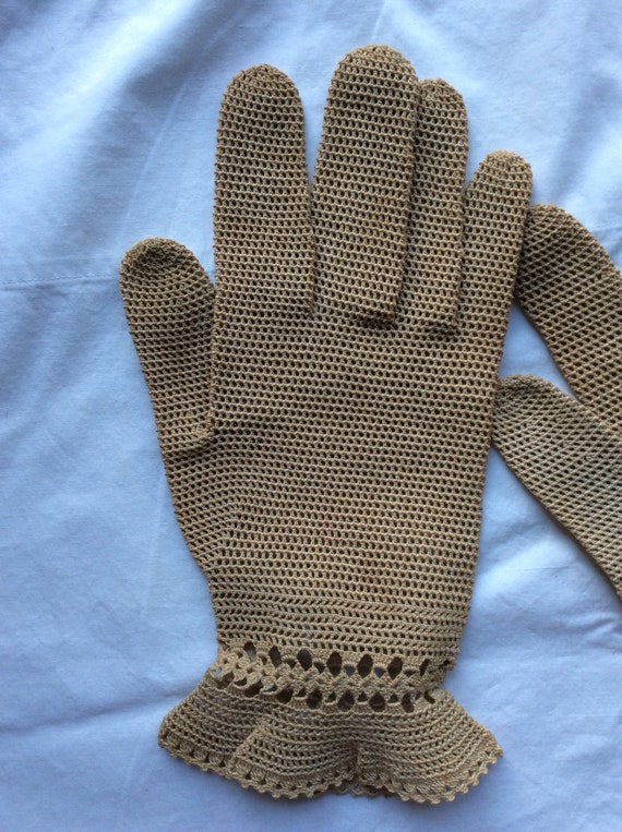 Vintage Knit Gloves - image 7