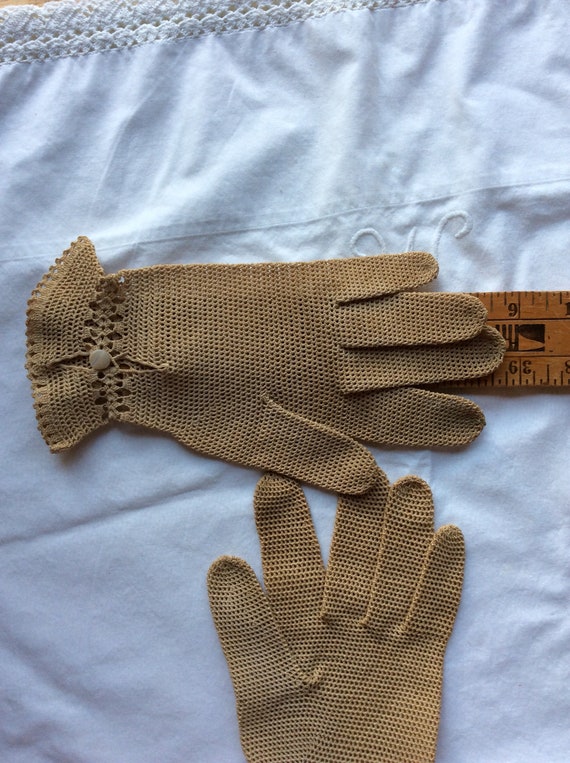 Vintage Knit Gloves - image 8