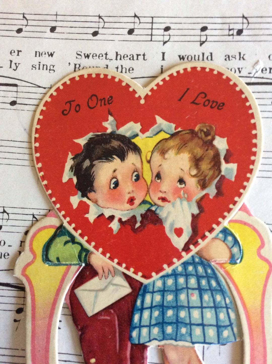 Valentine's Day Card Vintage - Etsy