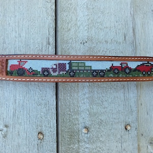 Western Leather Beaded Belt