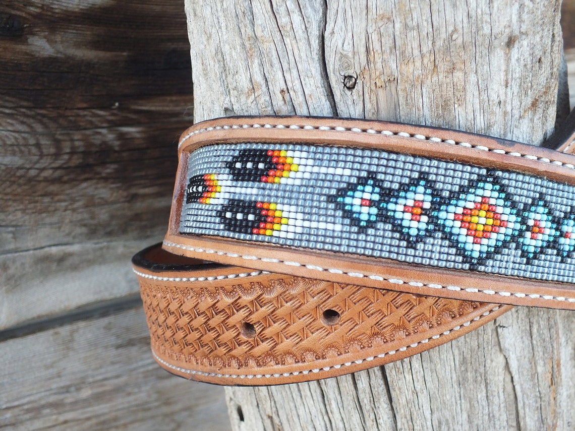 Western Beaded Belt Etsy UK