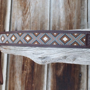 Western Leather Beaded Belt