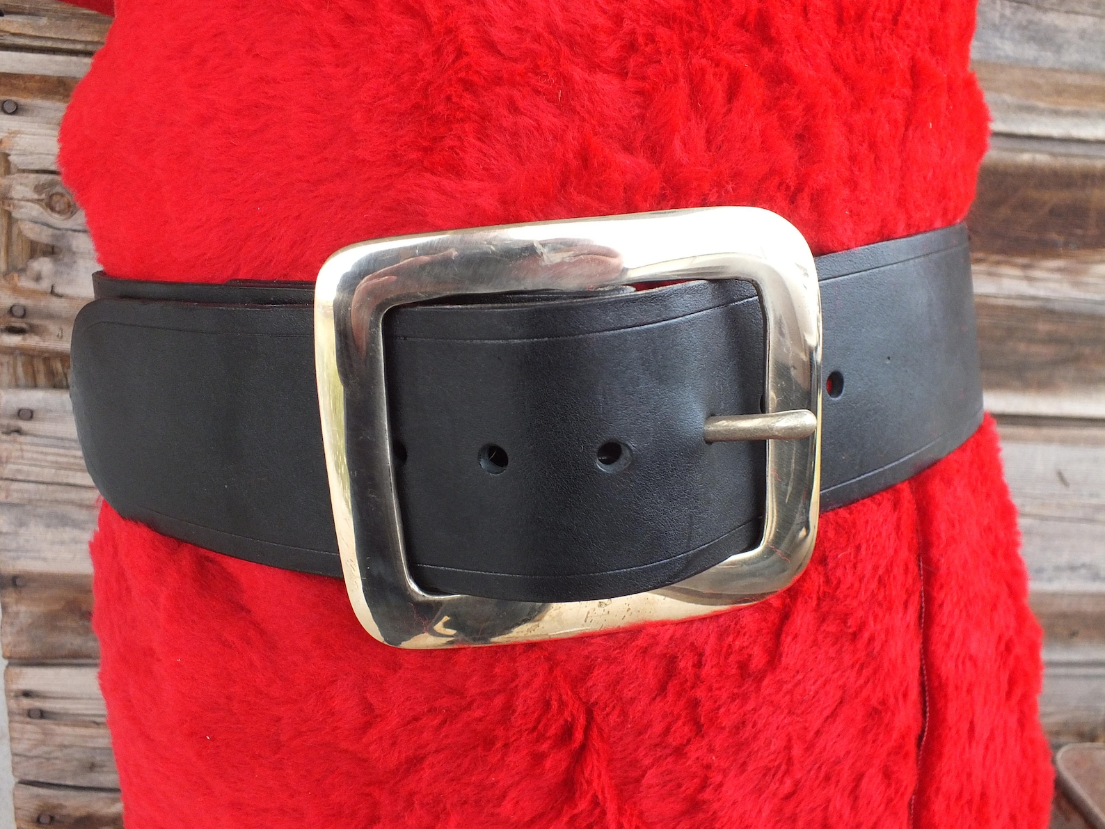 Black Leather Santa Claus Belt Etsy