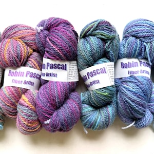 50% Off Corriedale Silk Robin Pascal  Hand Dyed Yarn Worsted 6 Color Options New Mexico Indie