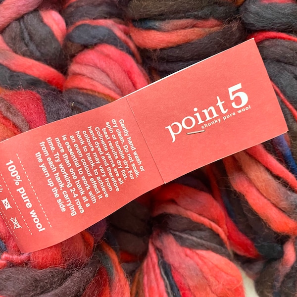 40% Off Colinette Point Five Hand Dyed Wool Bulky Yarn Tapis Thick and Thin