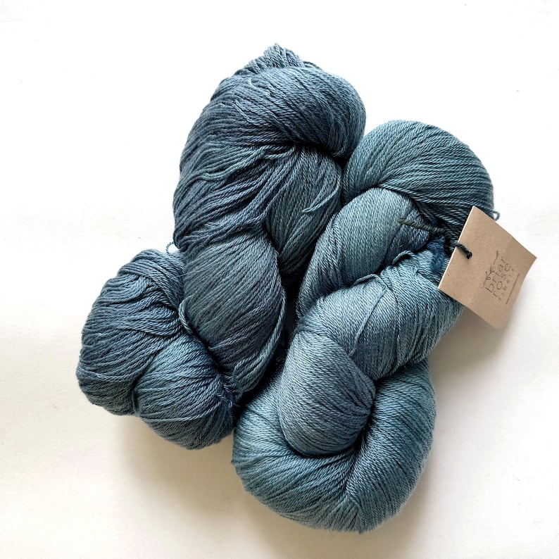 30% Off Briar Rose Fibers Sea Pearl Fingering, Merino Wool Tencel, 800yd 4oz image 1