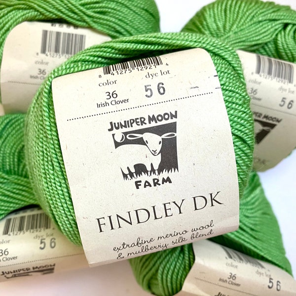 35% Off Juniper Moon Farm Findley DK Yarn Merino Silk Irish Clover 131 yards