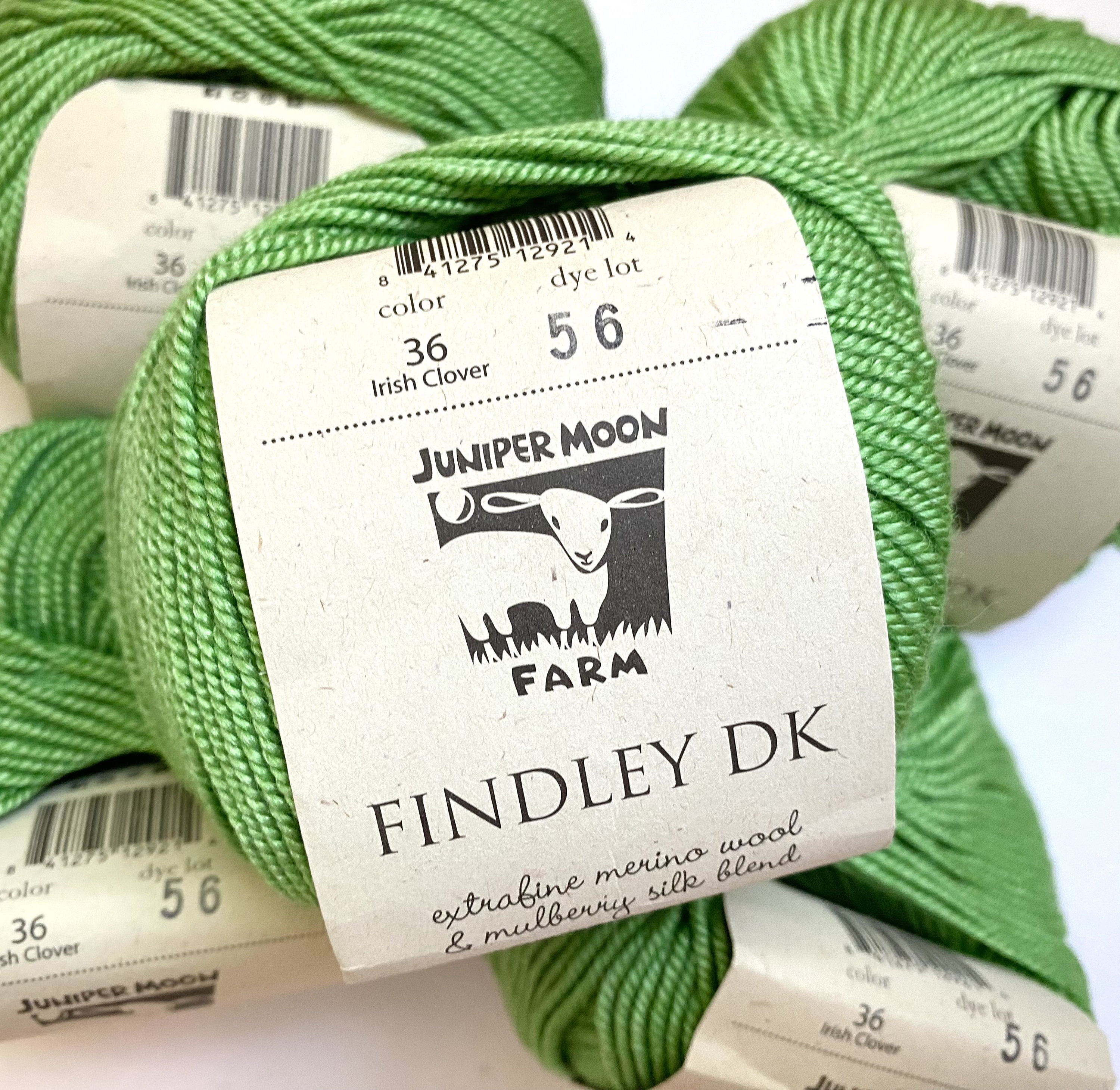 Lot De 10 écheveaux Juniper Moon Farm Findley DK – Laine Mérinos Soie, Coloris Chiné