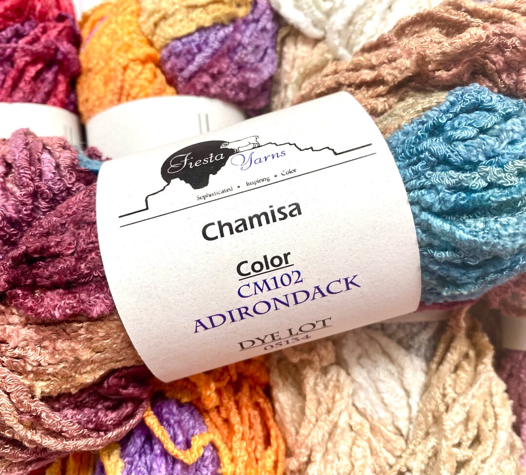 55 off Rayon Chenille Fiesta Yarn Chamisa Hand Dyed Worsted 125 Yards